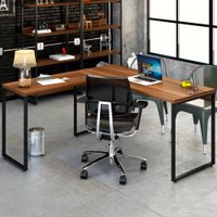 Mesa Para Escritório Angular Kuadra Nogal - Compace