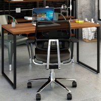 Mesa Para Escritório Office Kuadra Nogal 8397 - Compace