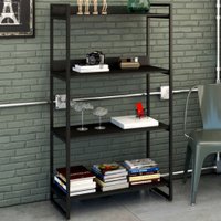 Estante Para Livros 4 Prateleiras ônix 8392 - Compace