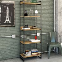 Estante Para Livros 5 Prateleiras Carvalho 8393 - Compace