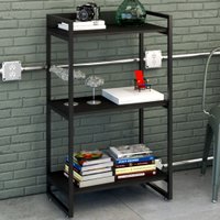 Estante Para Livros 3 Prateleiras Kuadra ônix - Compace