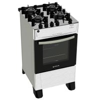 Fogão Atlas 4 Bocas Inox Mônaco Top Glass com Acendimento automático - Bivolt