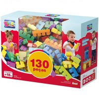 Blocos Brinquedos de Montar Infantil Pinos de Montar 130 pç