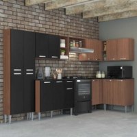 Cozinha Completa C Armario E Balcao Hollywood Multimoveis Preto Colombo ✓ a devolucao e a troca e por nossa conta. cozinha completa c armario e balcao