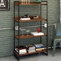 Estante Para Livros 4 Prateleiras Nogal 8392 - Compace