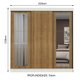 Guarda-Roupa Casal Madesa Kansas 3 Portas de Correr com Espelhos 3 Gavetas
