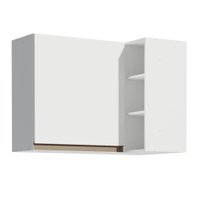 Armário de Cozinha Aéreo de Canto 1 Porta e Adega Branco Reims Madesa