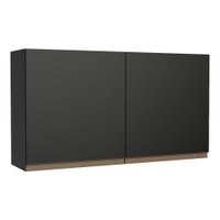 Armário de Cozinha Aéreo 120 cm 2 Portas Preto Reims Madesa