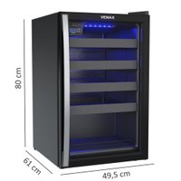 Adega Color Light 100 para 24 Garrafas Cinza