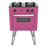 Fogao 2 Bocas Venax Mini Cook Pink Gas GLP