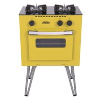 Fogao 2 Bocas Venax Mini Cook Amarelo Gas GLP