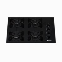 Cooktop Arena 4 Q Preto/Preto Gás Glp