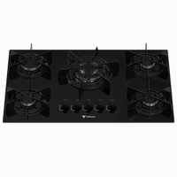 Cooktop Arena 5 Q Preto/Preto Gás Glp