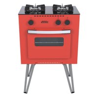 Fogao 2 Bocas Venax Mini Cook Vermelho Gas GLP