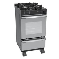 Fogao 4 Bocas Venax Palladio Vitreo Preto Fosco Gas GLP
