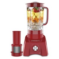 Liquidificador Philco PLQ1500 Filter Turbo 1400W - Vermelho e Prata