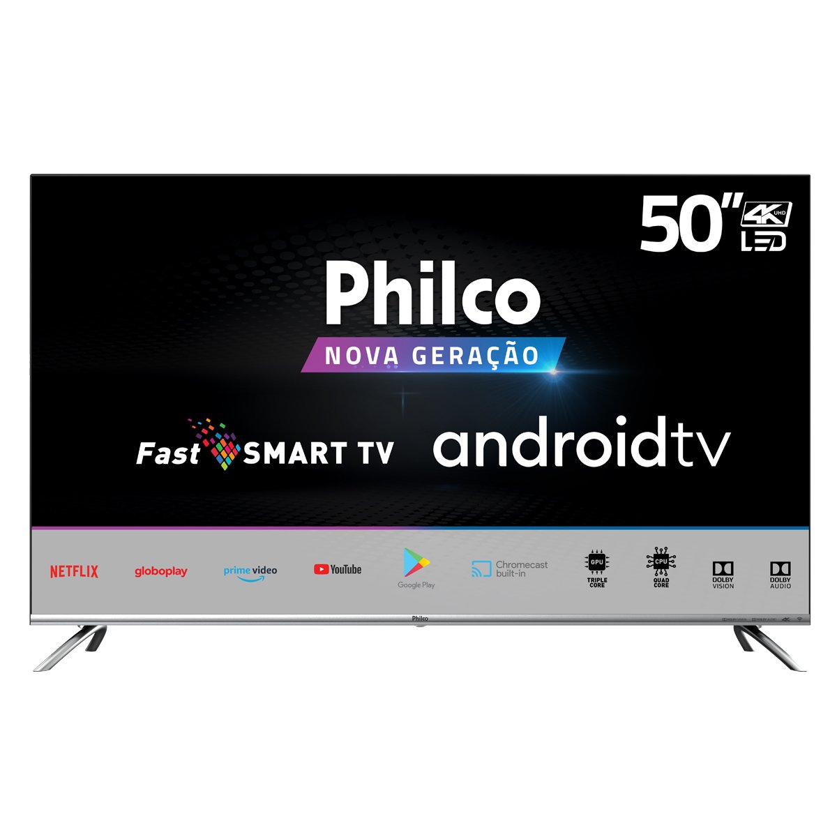 Tv 50" Led Philco 4k - Ultra Hd Smart - Ptv50g71agbls