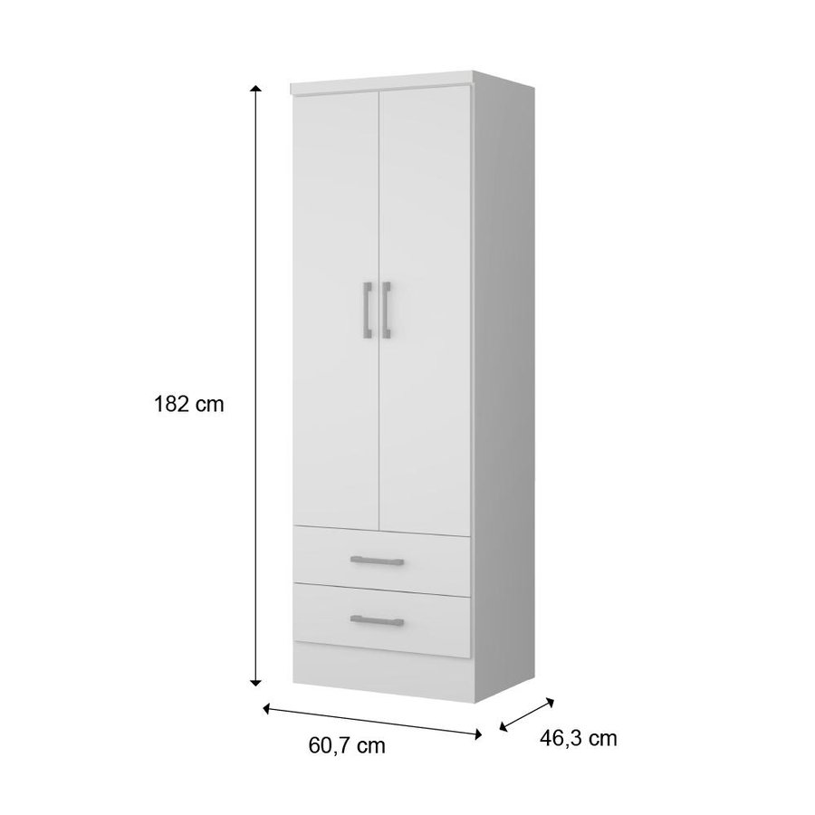 Armário Utilitário Multiuso 2 Portas 2Gavetas Branco Carraro - Colombo