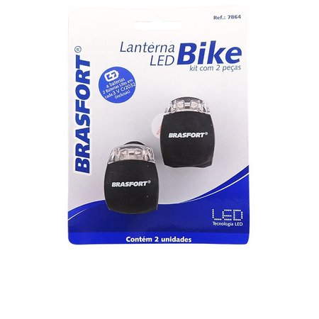 Lanterna Led Bike Kit Com 2 Peças 4CR 2032 Incluso Brasfort