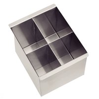 Escorredor Porta Talheres Tramontina Aço Inox Acabamento Scotch Brite Sobrepor Calha Úmida 15x16cm Tramontina
