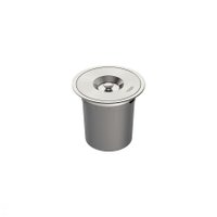 Lixeira de Embutir Tramontina Clean Round com Balde Plástico 5 L Aço Inox