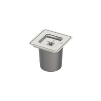 Lixeira de Embutir Tramontina Clean Square com Balde Plástico 5 L Aço Inox