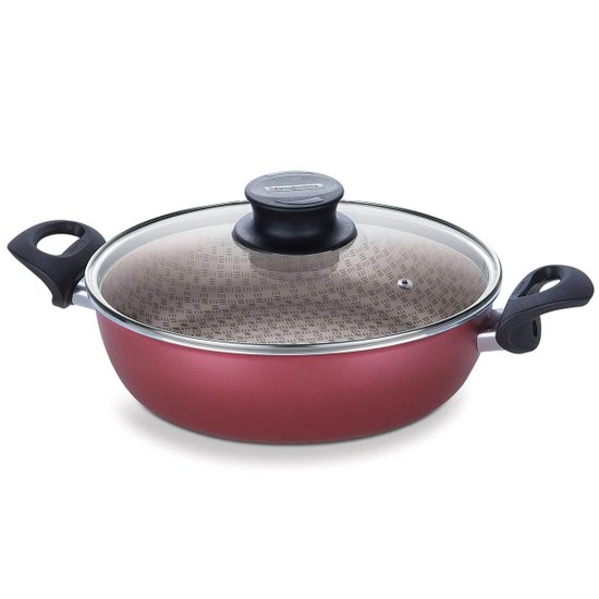Fritadeira Multiuso Panela Antiaderente Grande Avulsa Tramontina Paris 26cm Vermelha