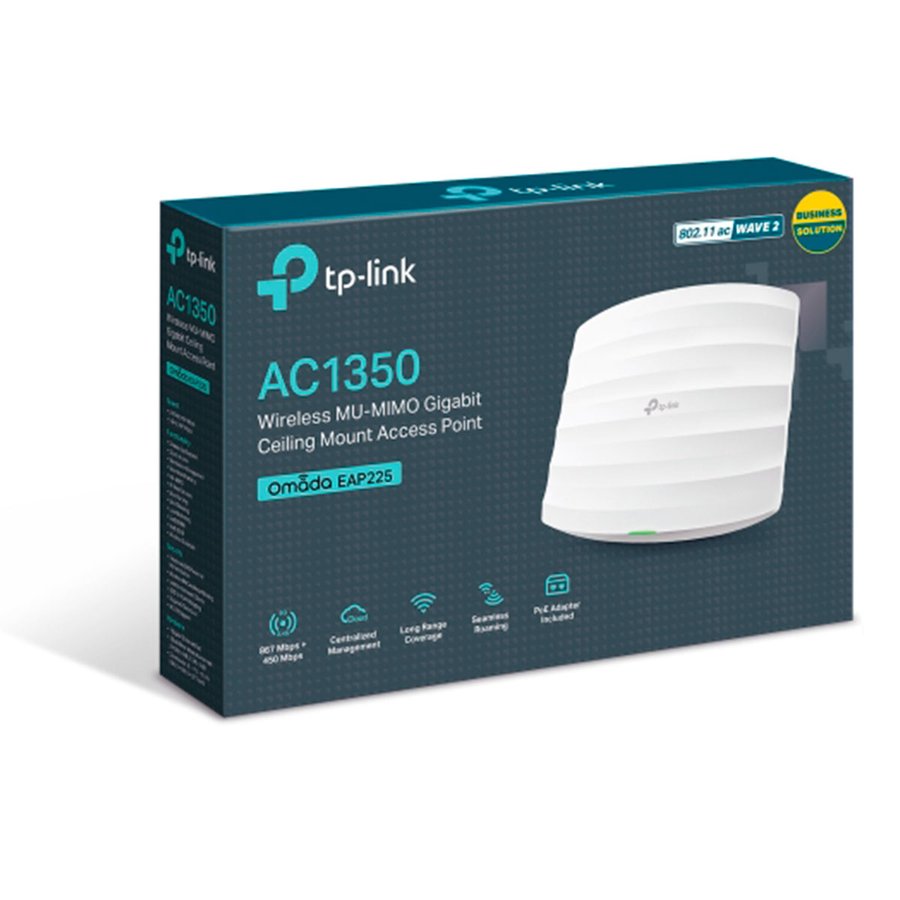 Access Point TPLink Omada EAP225 AC1350 Wireless Teto Dual Band 450
