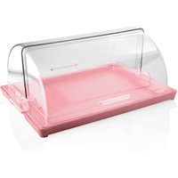 Porta Pão Bolo Cuca Vitra Multiuso Cozinha Ou Martiplast Rosa Quartzo