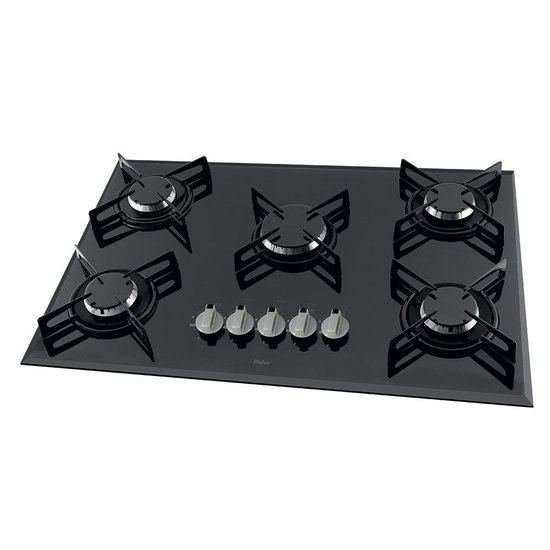 Cooktop Philco Cook Chef Vidro Preto 5 Bocas Chama Rápida Bivolt 105903006