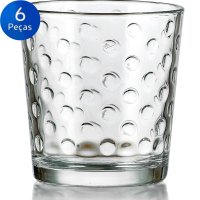 Jogo de Copos para Whisky Awa 384ml 6 peças - Crisa - Transparente