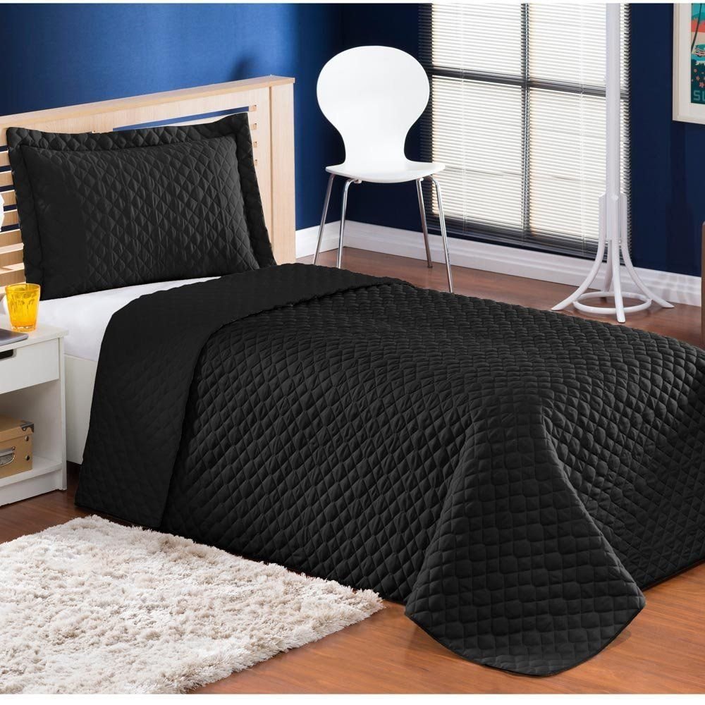 Cobre Leito Solteiro Pati 02 Pecas Liso Tecido Microfibra Matelado Preto Preto Colombo Cobre Leito Solteiro Pati 02 Pecas Liso Tecido Microfibra Matelado Preto Preto Colombo