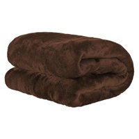 Cobertor Casal Manta Microfibra Fleece 01 Peça -Tabaco