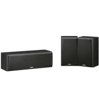 Yamaha NS-P51 - Conjunto com 3 caixas acústicas - 1 Central e 2 Surrounds Preto