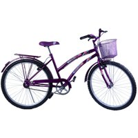 Bicicleta Feminina Aro 26 com cestinha Susi Violeta