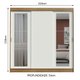 Guarda-Roupa Casal Madesa Kansas 3 Portas de Correr com Espelhos 3 Gavetas - Marrom/Branco