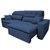 Sofá 2,72m Retrátil e Reclinável com Molas Cama inBox Confort Tecido Suede Velusoft Azul