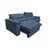 Sofá Retrátil e Reclinável 2,12m com Molas Ensacadas Cama inBox Aconchego Tecido Suede Azul