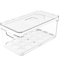 Organizador De Ovos Clear Fresh 36 UN Porta Ovos Com Tampa E Alças Laterais Geladeira Cozinha OU