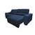 Sofá 2,02m Retrátil e Reclinável com Molas Cama inBox Plus Tecido Suede Velusoft Azul