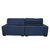 Sofá 2,12m Retrátil e Reclinável com Molas Cama inBox Confort Tecido Suede Velusoft Azul