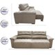 Sofá 2,12m Retrátil e Reclinável com Molas Cama inBox Top Tecido Suede Velusoft Bege