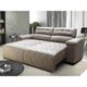 Sofá 2,12m Retrátil e Reclinável com Molas Cama inBox Top Tecido Suede Velusoft Bege