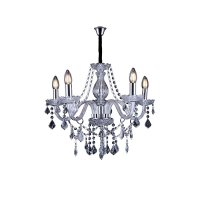 Lustre Pendente Taschibra Glam 5 Transparente E14 Bivolt