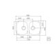 Cuba de Embutir Tramontina Prime Isis 2C 34 BL em Aço Inox Acetinado 76 x 44 cm