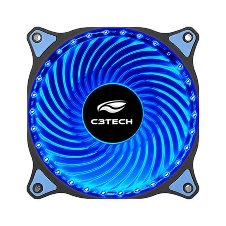 Cooler Fan C3tech F7-L130BL Storm 12cm 30led Azul