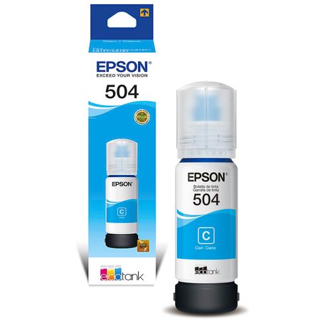 Refil Epson T504 Ciano 70ml para Impressoras L4150 / L4160 / L6171 / L6161 e L6191 - T504220