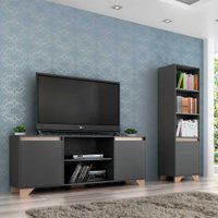 Conjunto Benevello Rack Com Estante Em MDP Quitidá