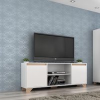 Rack com 2 Portas e 1 Prateleira 2032 - Quiditá - Branco/Siena