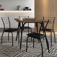 Conjunto Sala de Jantar Carraro Nantes Mesa e 4 Cadeiras
